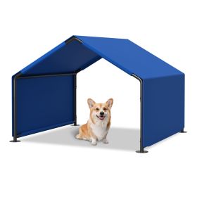 4' x 4' x 3' Outdoor Dog Shade Shelter, Waterproof Sun Protection Pet House for Dogs, Small Animals and Livestock, Blue